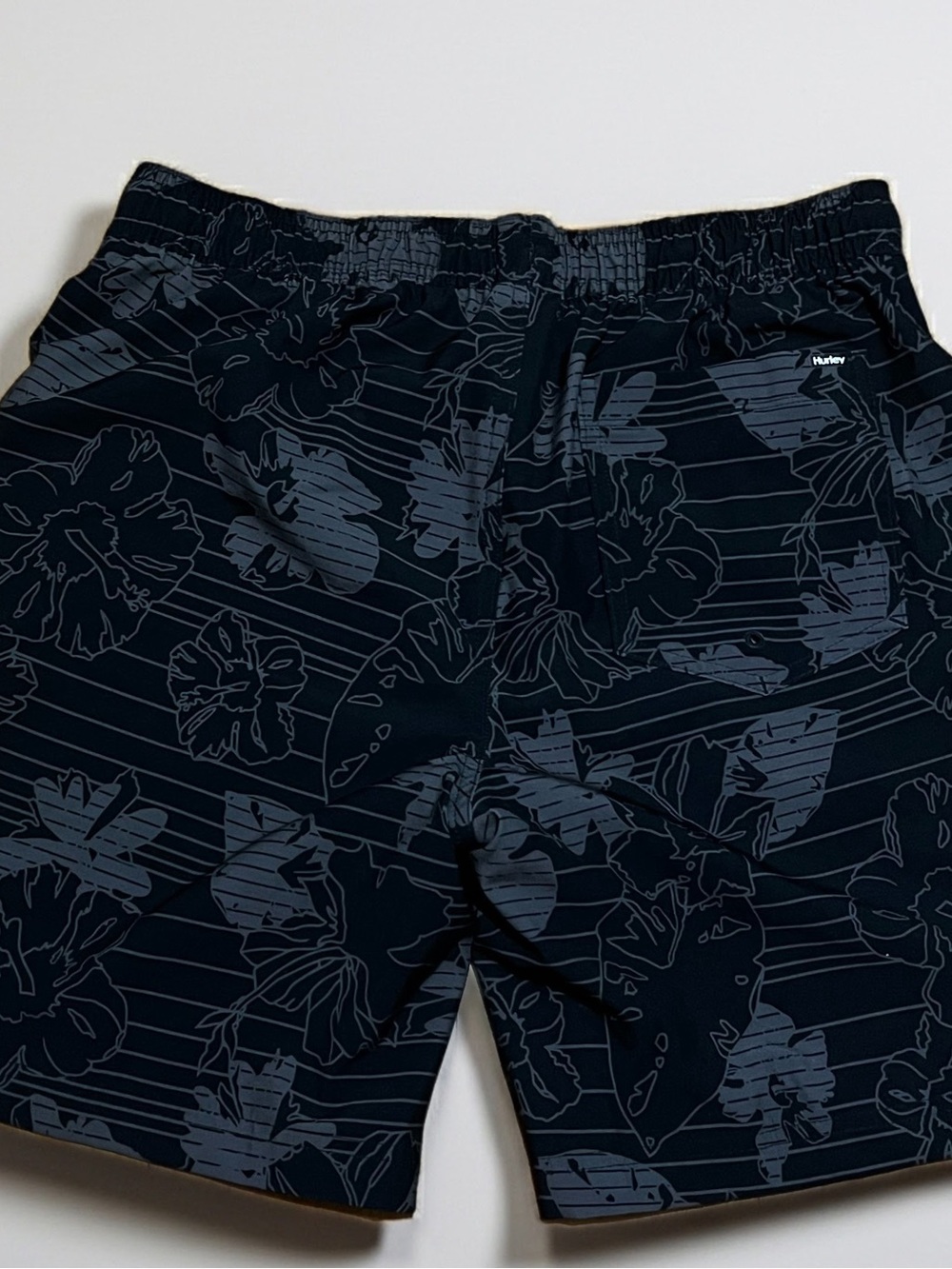 Hurley Black Floral Swim Trunks - Picture 2 of 3